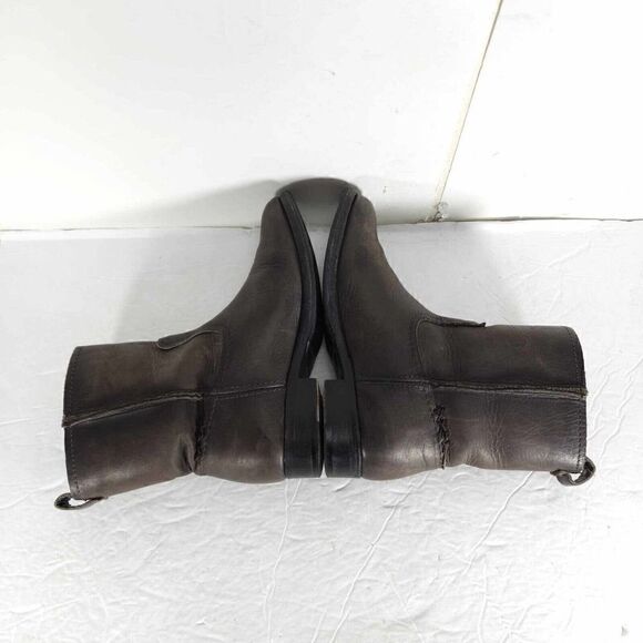 Frye Women's Melissa Slouch Short US 5,5 Brown Leather Pull On Ankle Boots - Picture 9 of 12